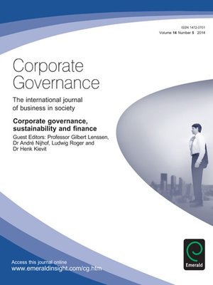 cover image of Corporate Governance, Volume 14, Issue 5
